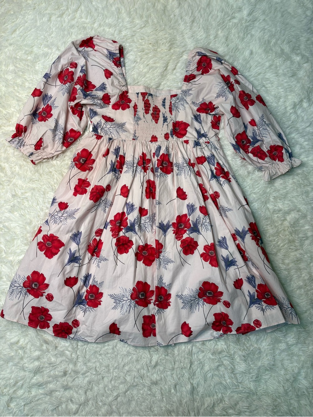 Tuckernuck Hyacinth House Pink Floral Square Neck Veronica Dress, NWT size XS - Picture 9 of 11